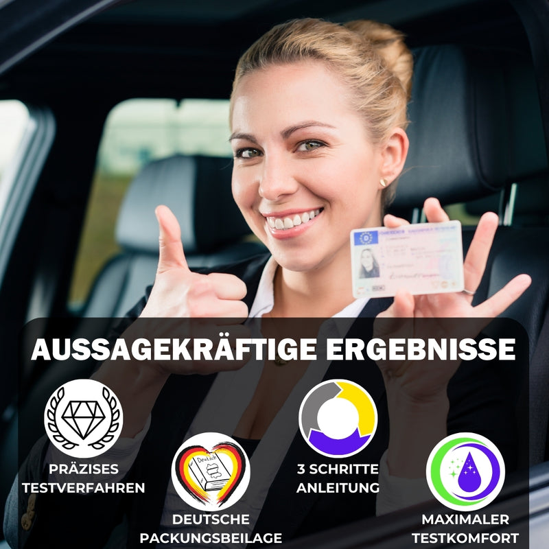 EKNA Schnelltest 3,5ng für Fahrtauglichkeit - Speicheltest - Zuverlässig & Sicher - Ergebnisse nach 5 Min.