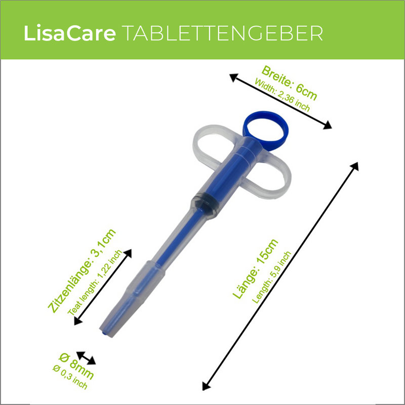 LisaCare Tablettengeber für Tiere Rot / Grün / Blau - 3er Set