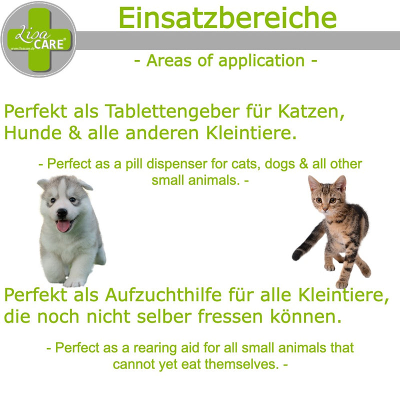 LisaCare Tablettengeber für Tiere Rot / Grün / Blau - 3er Set