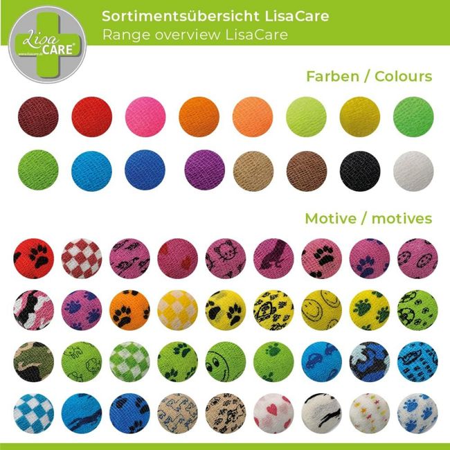 LisaCare - Pflasterbandagen 5cm x 4,5m - 12er Set